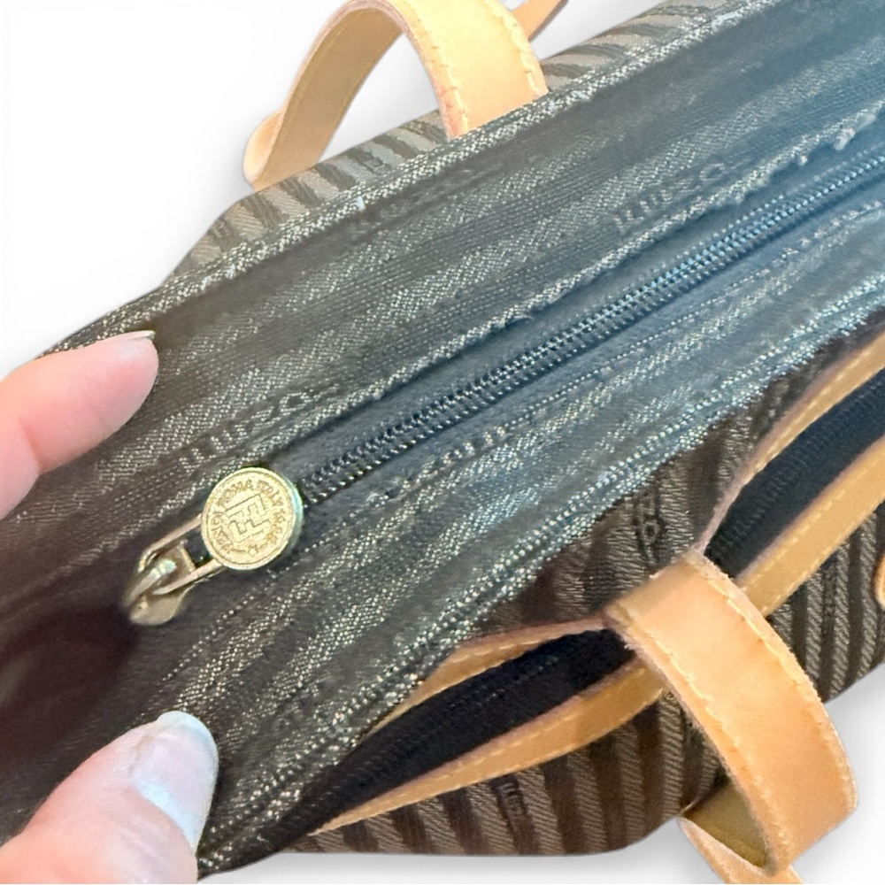 Vintage Fendi Pequin Stripe Tote Bag - Picture 6 of 15